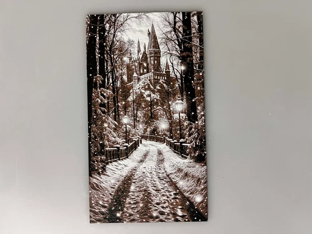 Harry Potter Hogwarts Castle Snowy Trail by 3djd HueForge model: Harry Potter Hogwarts Castle Snowy Trail by 3djd