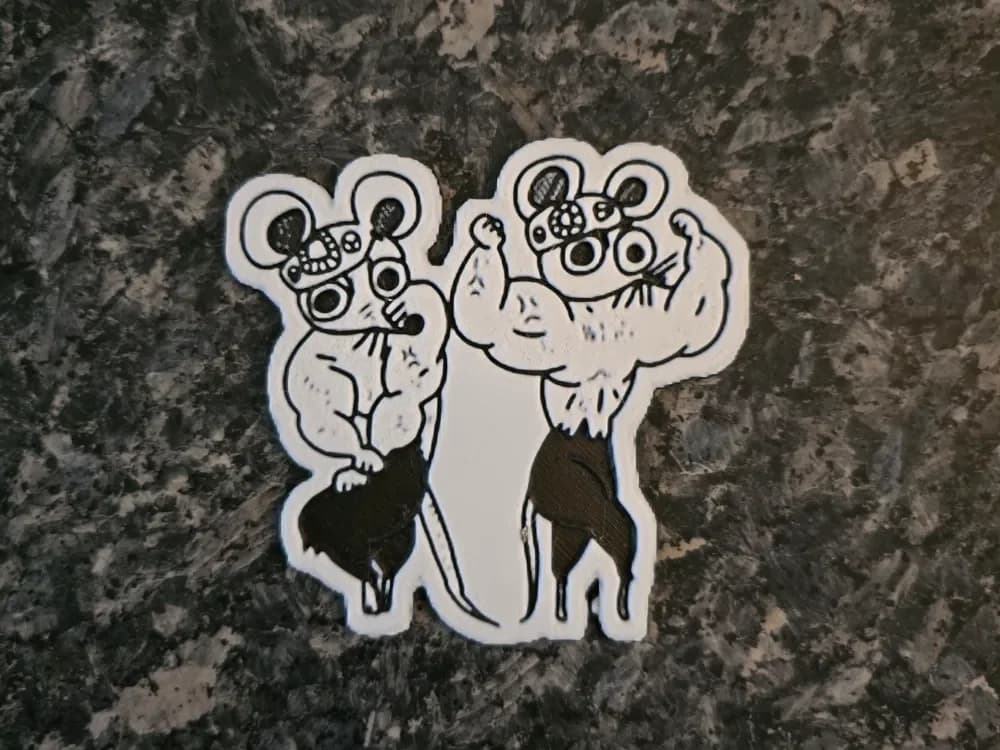 Sticker Souris Demon Slayer by Kactus Fpv HueForge model: Sticker Souris Demon Slayer by Kactus Fpv