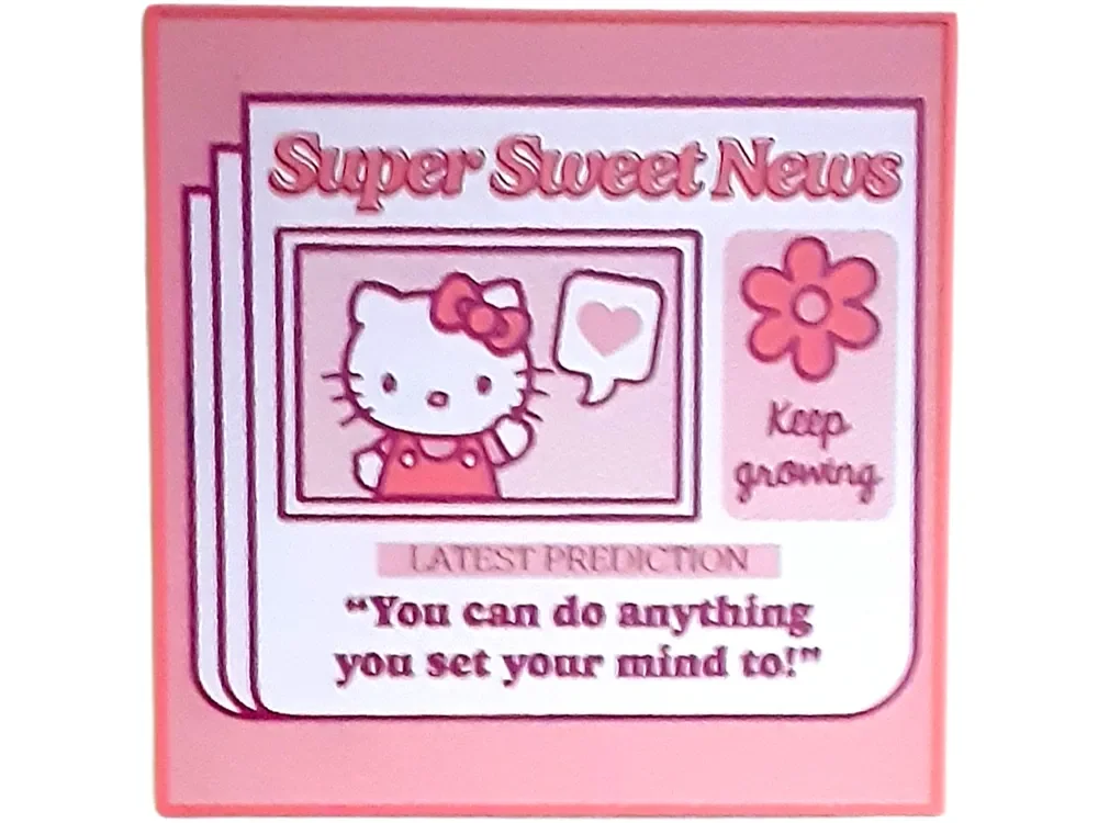 Hello Kitty Newspaper Hueforge Cute Pink Kawaii by Elsie Moonshadow HueForge model: Hello Kitty Newspaper Hueforge Cute Pink Kawaii by Elsie Moonshadow
