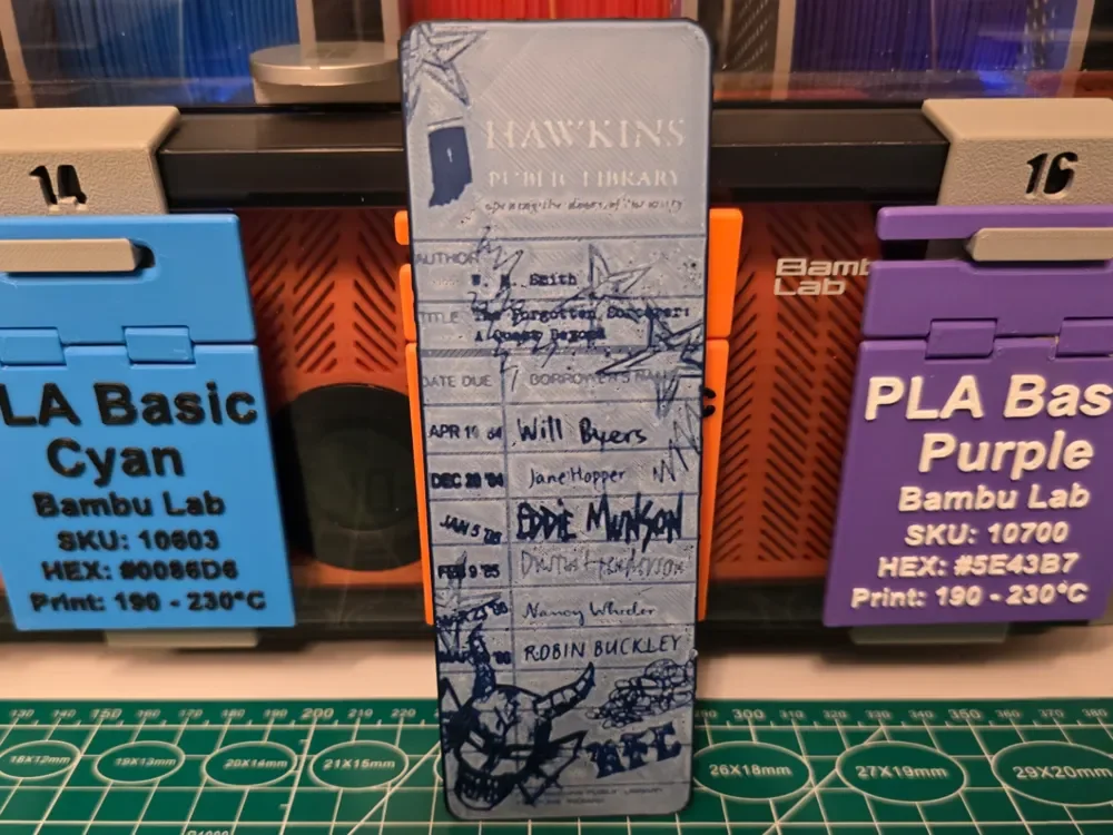 Stranger Things Bookmark - Hueforge Art by Lumpy3D HueForge model: Stranger Things Bookmark - Hueforge Art by Lumpy3D