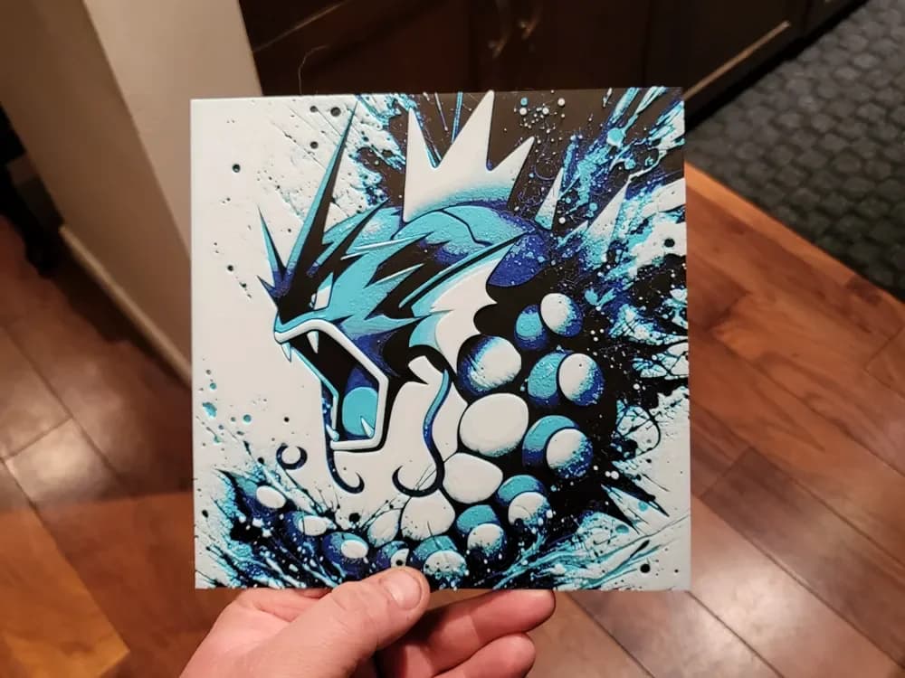 Graffiti Gyarados Hueforge by 3Ree Printing HueForge model: Graffiti Gyarados Hueforge by 3Ree Printing