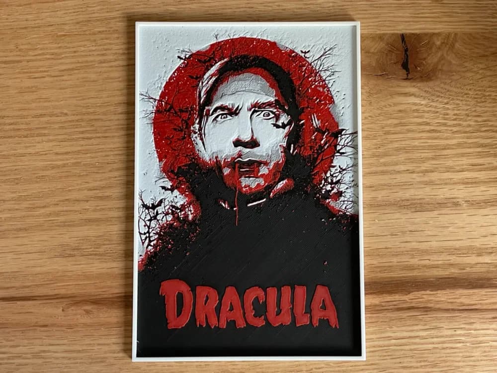 Dracula (1931) Hueforge Movie Poster by NiiON HueForge model: Dracula (1931) Hueforge Movie Poster by NiiON