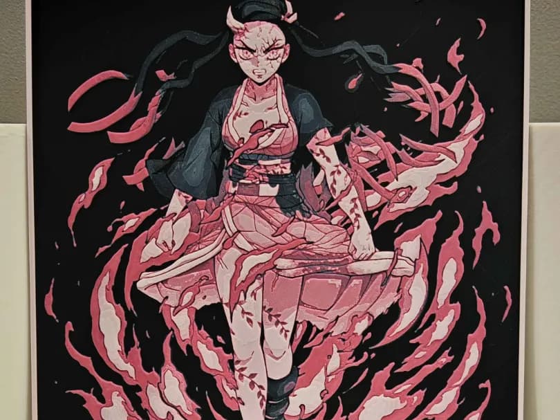 Nezuko - Demon Slayer by bzz999 HueForge model: Nezuko - Demon Slayer by bzz999