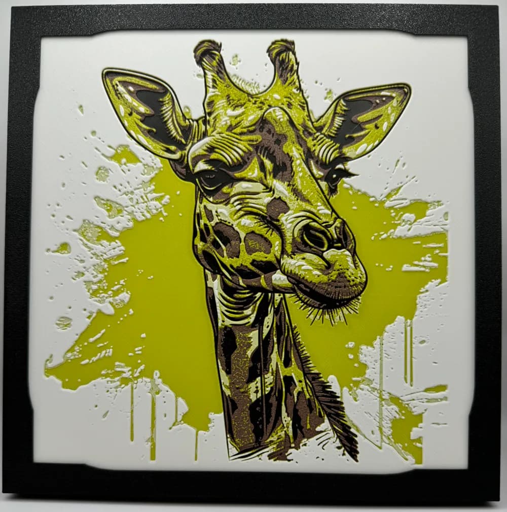 Giraffe Hueforge by Canadian Gamer HueForge model: Giraffe Hueforge by Canadian Gamer