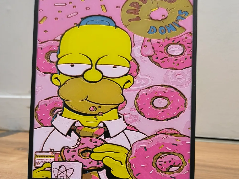 homer simpson by Dark behelit HueForge model: homer simpson by Dark behelit