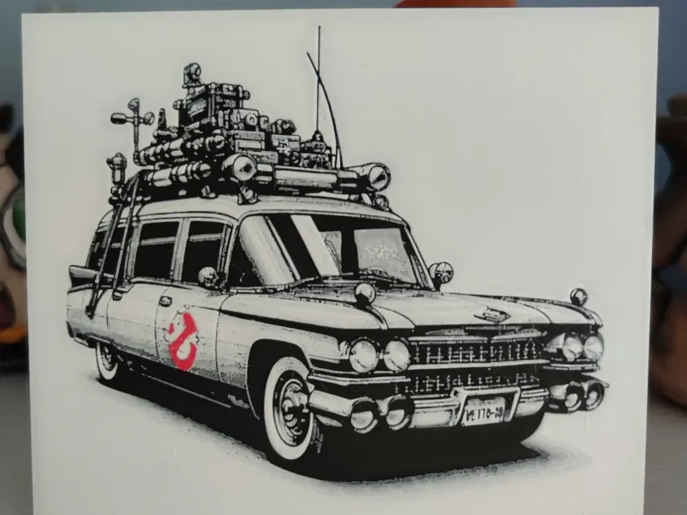 Ghostbusters car hueforge by Litolunar HueForge model: Ghostbusters car hueforge by Litolunar