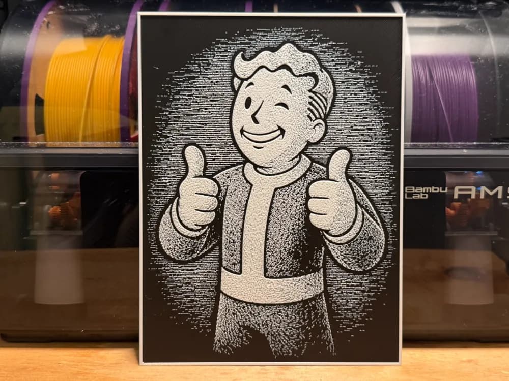 Fallout Vault Boy HueForge by liv_3d HueForge model: Fallout Vault Boy HueForge by liv_3d