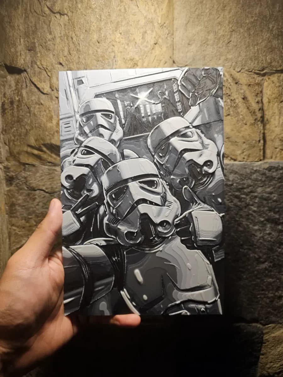 HueForge model: Stormtrooper Selfie with Obi Wan & Vader Hueforge by Loki