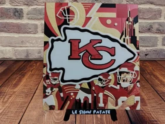 Plaque hueforge Kansas Chiefs by leshowpatate HueForge model: Plaque hueforge Kansas Chiefs by leshowpatate