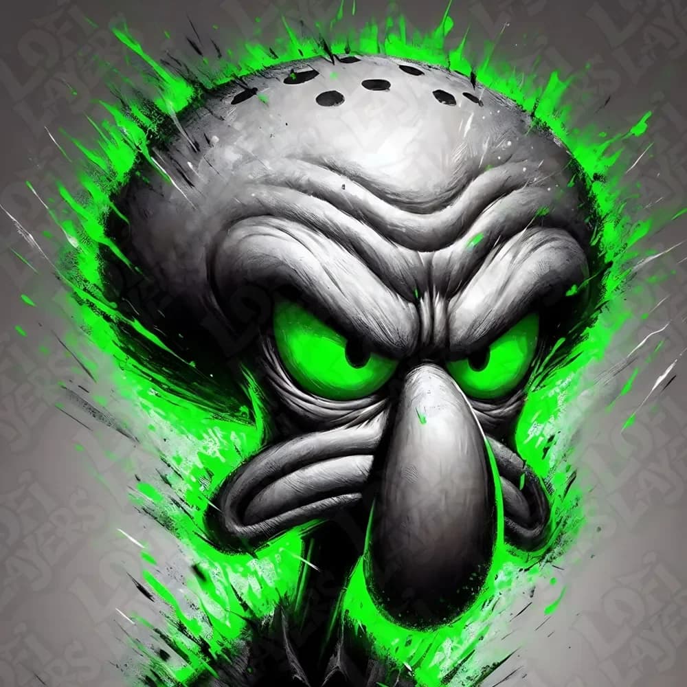 Squidward Hueforge by LoFi Layers HueForge model: Squidward Hueforge by LoFi Layers