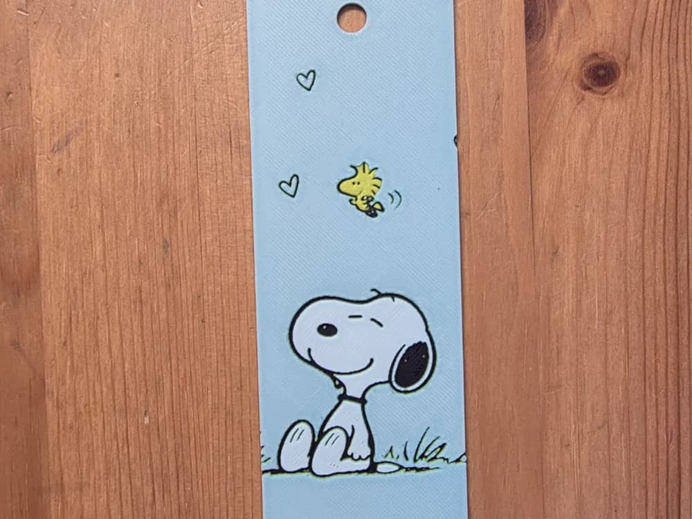 Snoopy Bookmark by Morganja HueForge model: Snoopy Bookmark by Morganja
