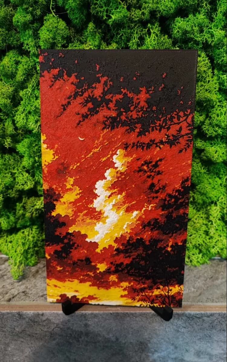 Fire Sky by Garuda3D HueForge model: Fire Sky by Garuda3D