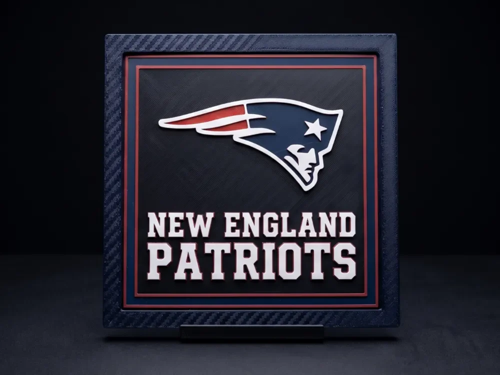 New England Patriots - Wall Art by LED HueForge model: New England Patriots - Wall Art by LED