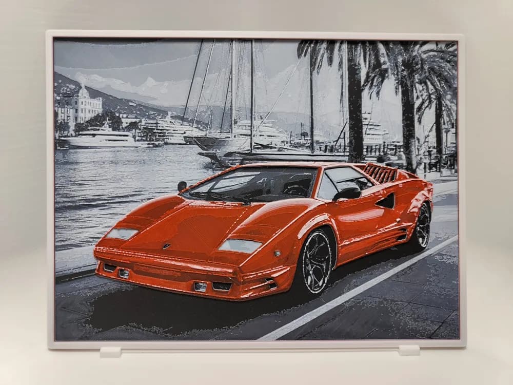 Lamborghini Countach - Hueforge by BeaN HueForge model: Lamborghini Countach - Hueforge by BeaN