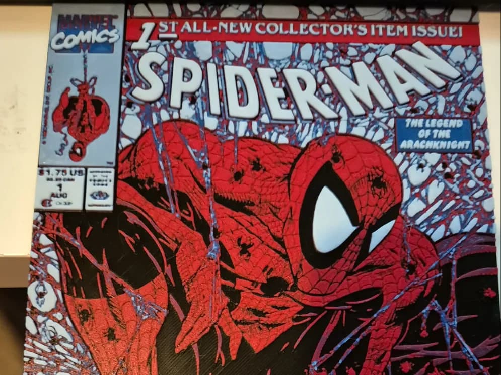 Spiderman Comic Cover Wall Art by FiremanprintsIRL (BR3Design) HueForge model: Spiderman Comic Cover Wall Art by FiremanprintsIRL (BR3Design)