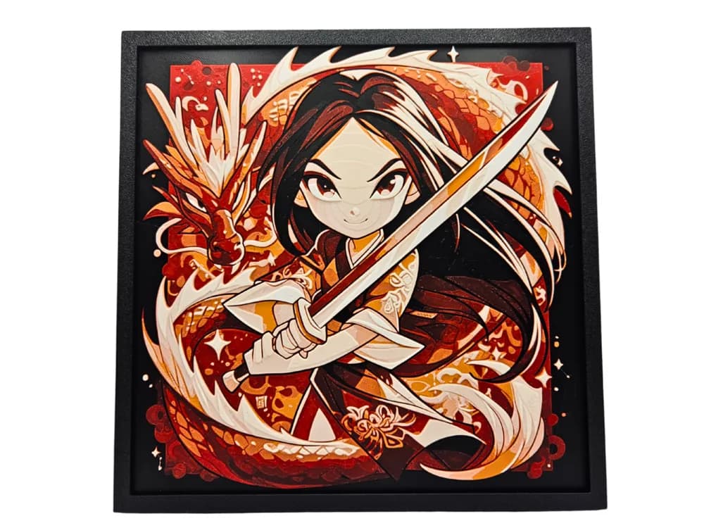 Mulan - Chibi Edition by BusyKikiBee HueForge model: Mulan - Chibi Edition by BusyKikiBee