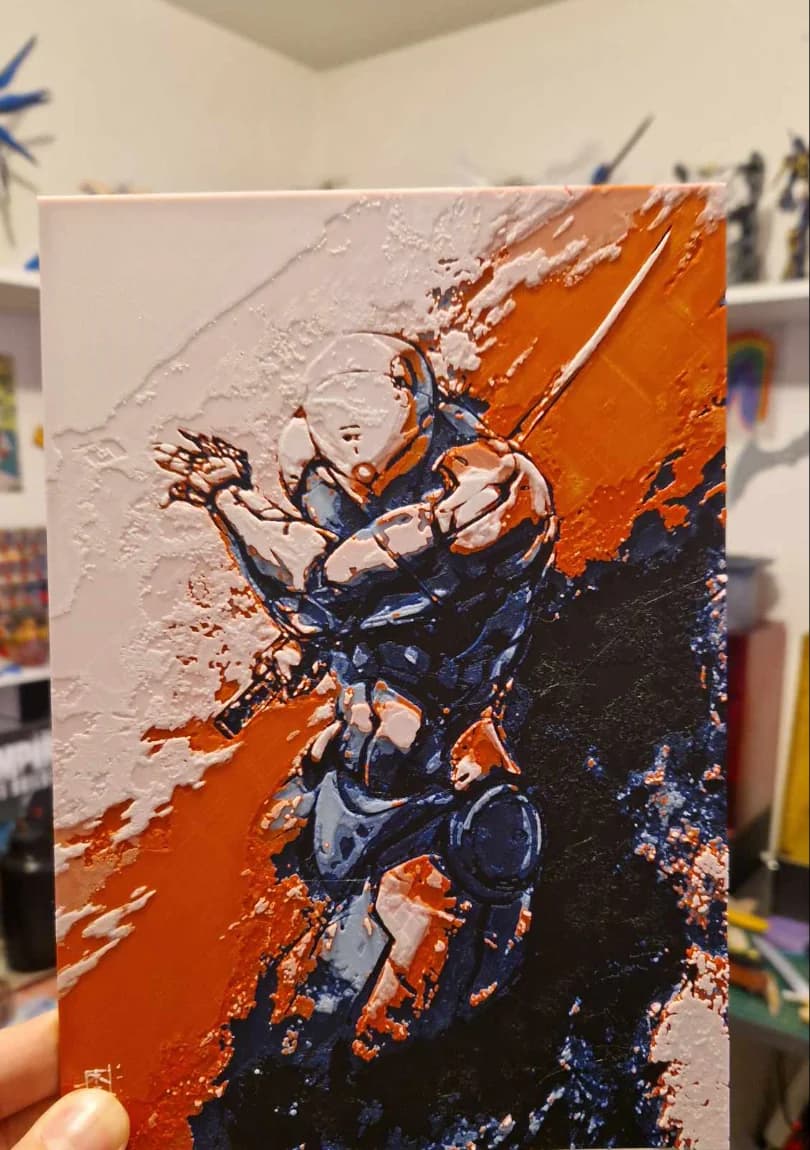 Metal Gear Solid - Gray Fox Hueforge by Dakiren HueForge model: Metal Gear Solid - Gray Fox Hueforge by Dakiren