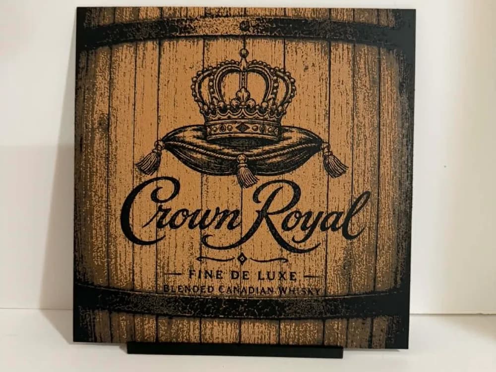Crown Royal Whiskey Barrel Hueforge by Magnolia Crafts HueForge model: Crown Royal Whiskey Barrel Hueforge by Magnolia Crafts