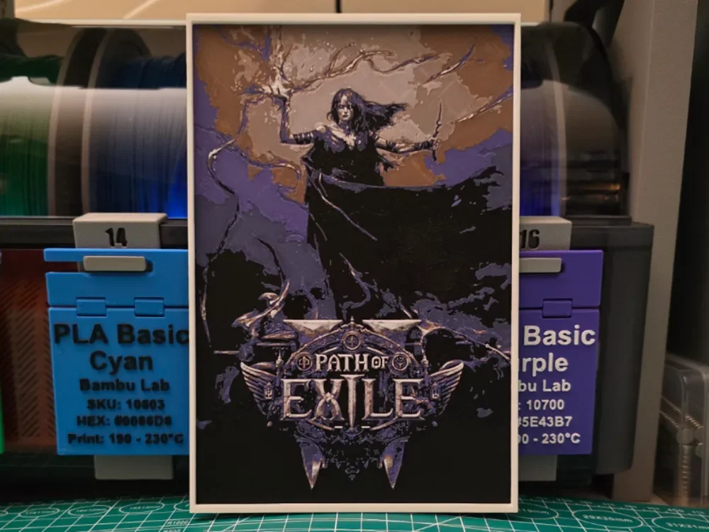 Path of Exile 2 Poster - Hueforge Art by Lumpy3D HueForge model: Path of Exile 2 Poster - Hueforge Art by Lumpy3D