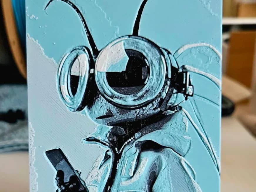 Blue Bug by Mano's 3d_Art HueForge model: Blue Bug by Mano's 3d_Art