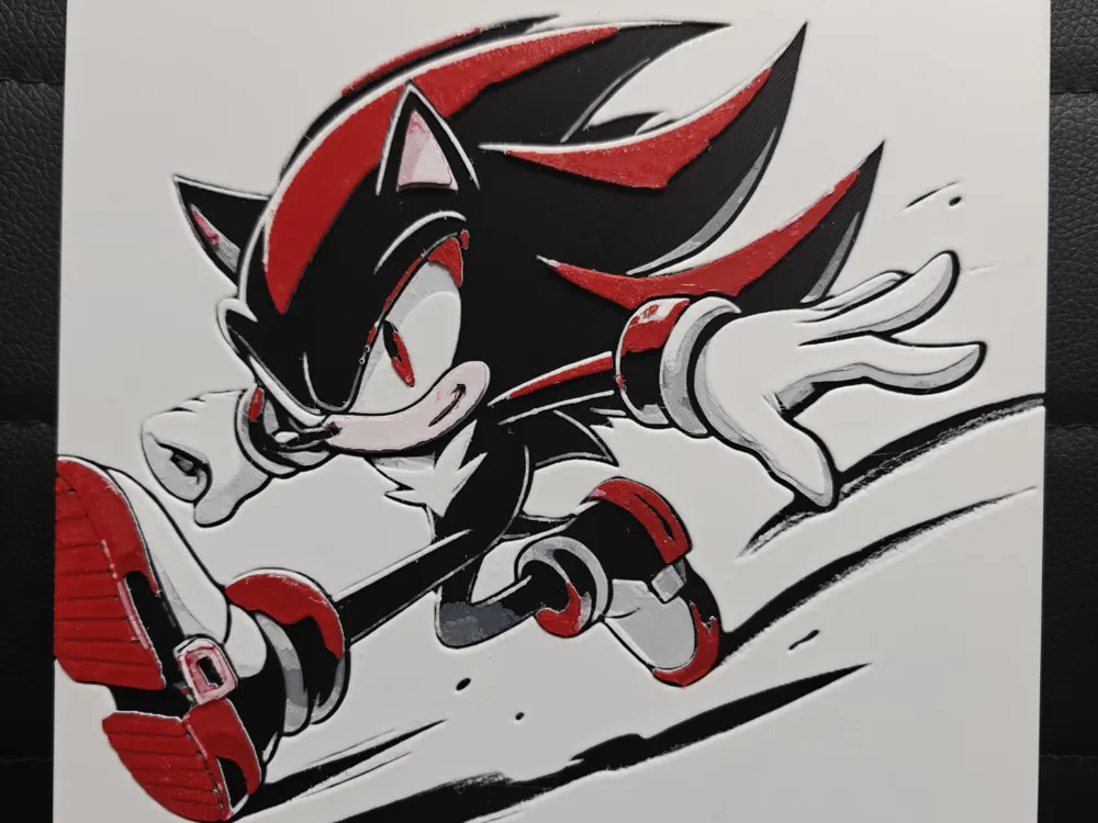 Shadow Sonic by TheHueforgeLady HueForge model: Shadow Sonic by TheHueforgeLady