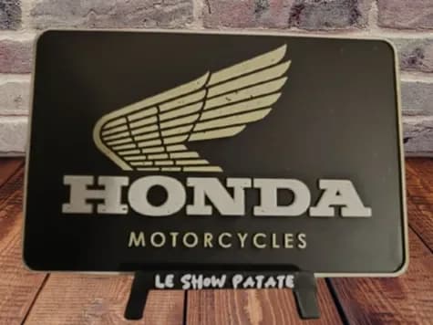 Plaque vintage Honda hueforge by leshowpatate HueForge model: Plaque vintage Honda hueforge by leshowpatate