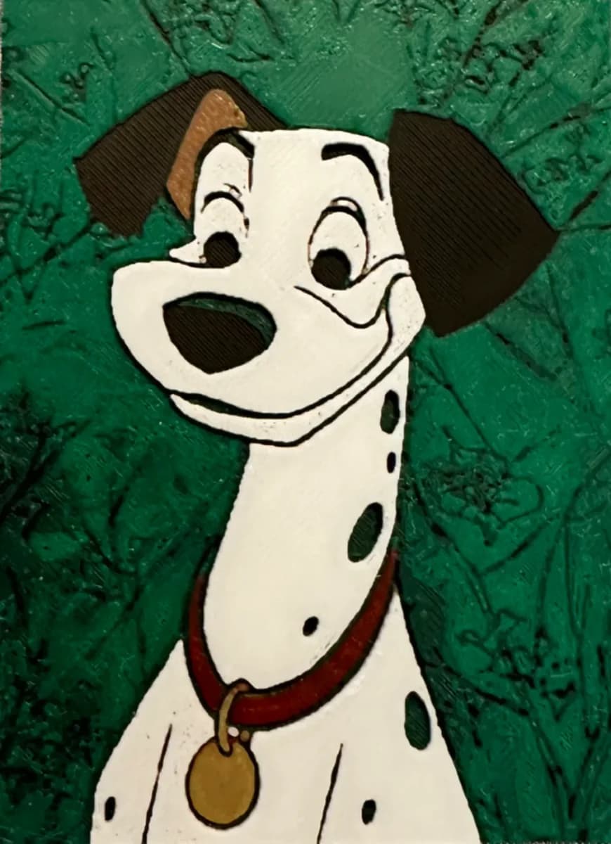 HueForge model: Hueforge of Pongo from 101 Dalmatians by Hey Ben