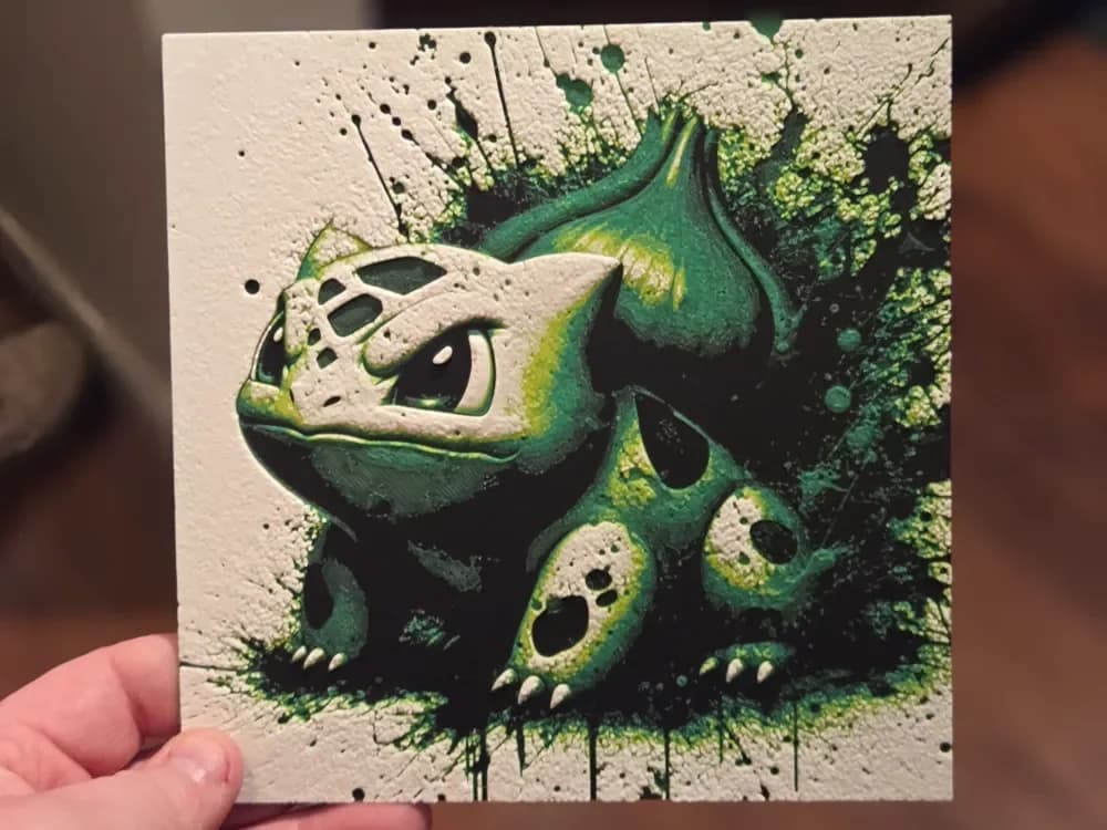 Graffiti Bulbasaur Hueforge by 3Ree Printing HueForge model: Graffiti Bulbasaur Hueforge by 3Ree Printing