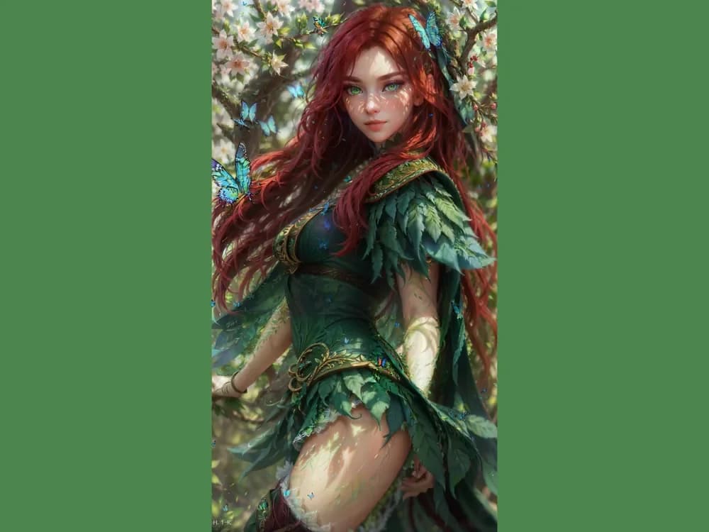 Girl Elf - Hueforge Green Girl Elf - Hueforge Green