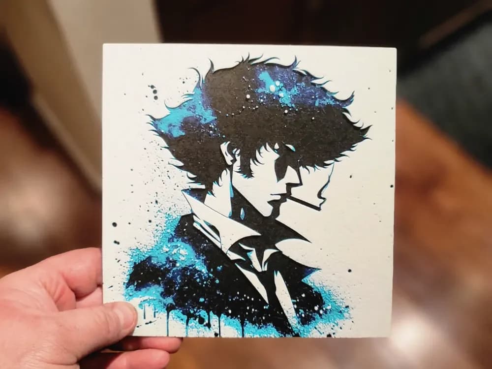 Graffiti Cowboy Bebop Hueforge by 3Ree Printing HueForge model: Graffiti Cowboy Bebop Hueforge by 3Ree Printing