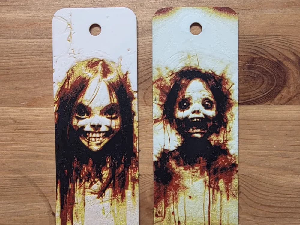 x2 Creepy Bookmarks by Morganja HueForge model: x2 Creepy Bookmarks by Morganja