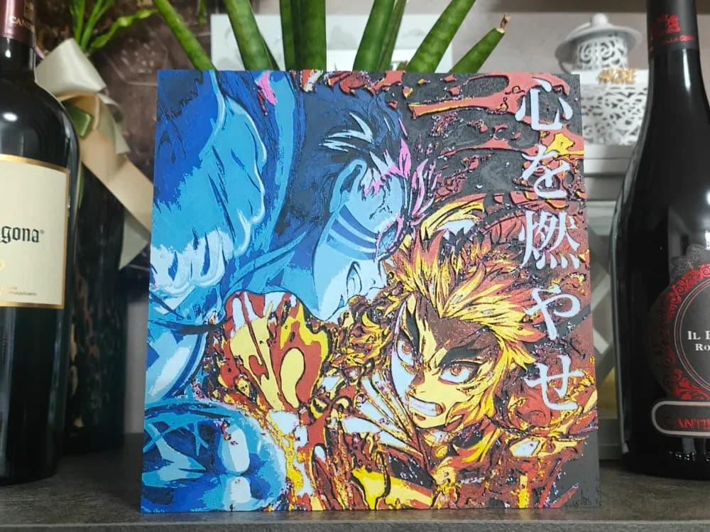 Akaza vs Rengoku Hueforge by S1M0N389 HueForge model: Akaza vs Rengoku Hueforge by S1M0N389