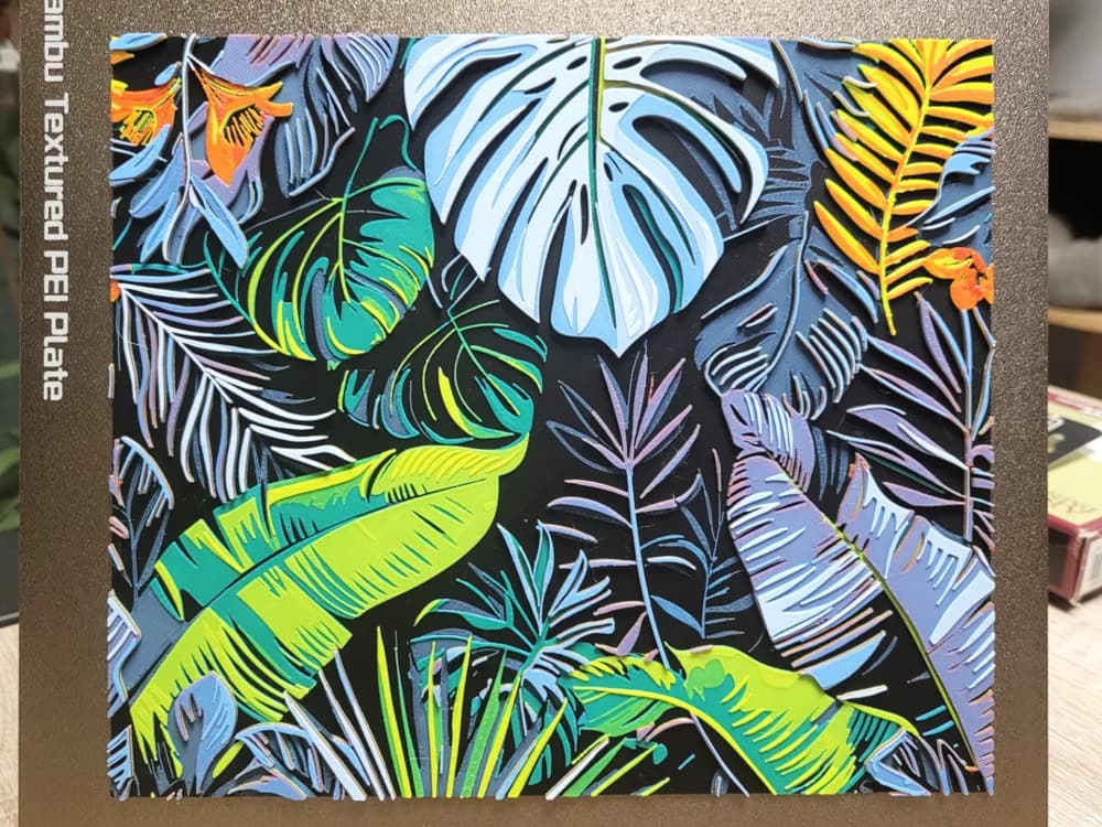 Tropical Leaves Multicolor - Hueforge 220x189 by Vincent111 HueForge model: Tropical Leaves Multicolor - Hueforge 220x189 by Vincent111