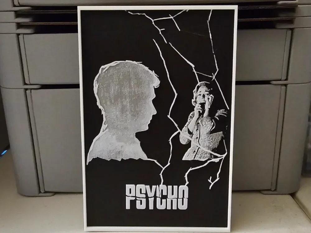 Psycho Movie Poster - Hueforge Art by Lumpy3D HueForge model: Psycho Movie Poster - Hueforge Art by Lumpy3D