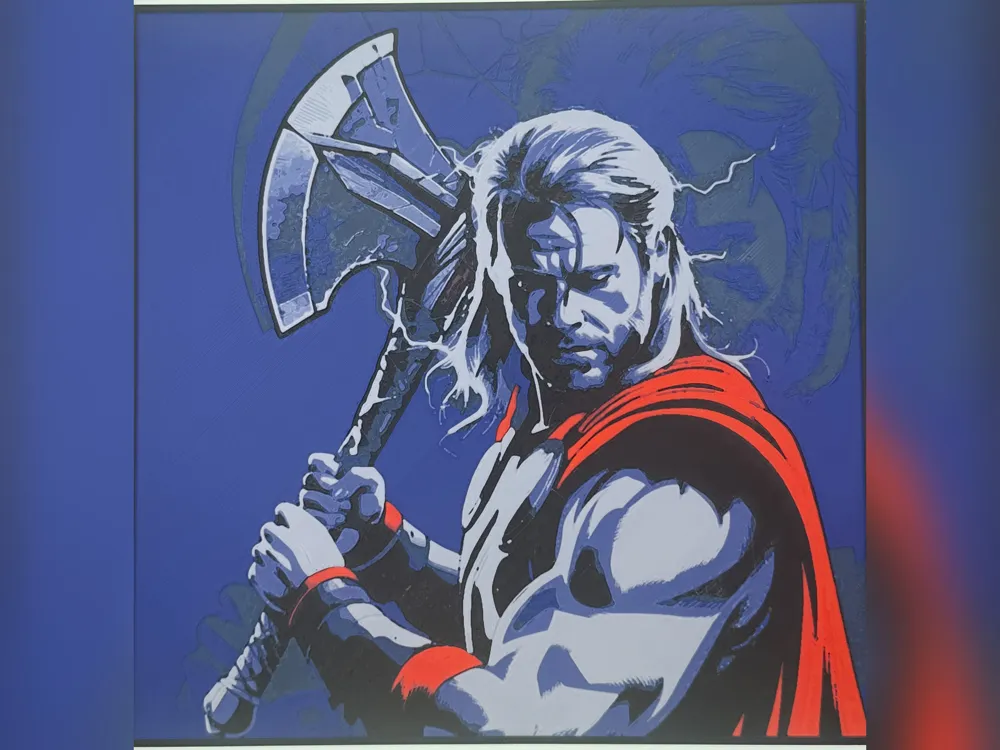 Thor God of Thunder HueForge Print Thor God of Thunder HueForge Print