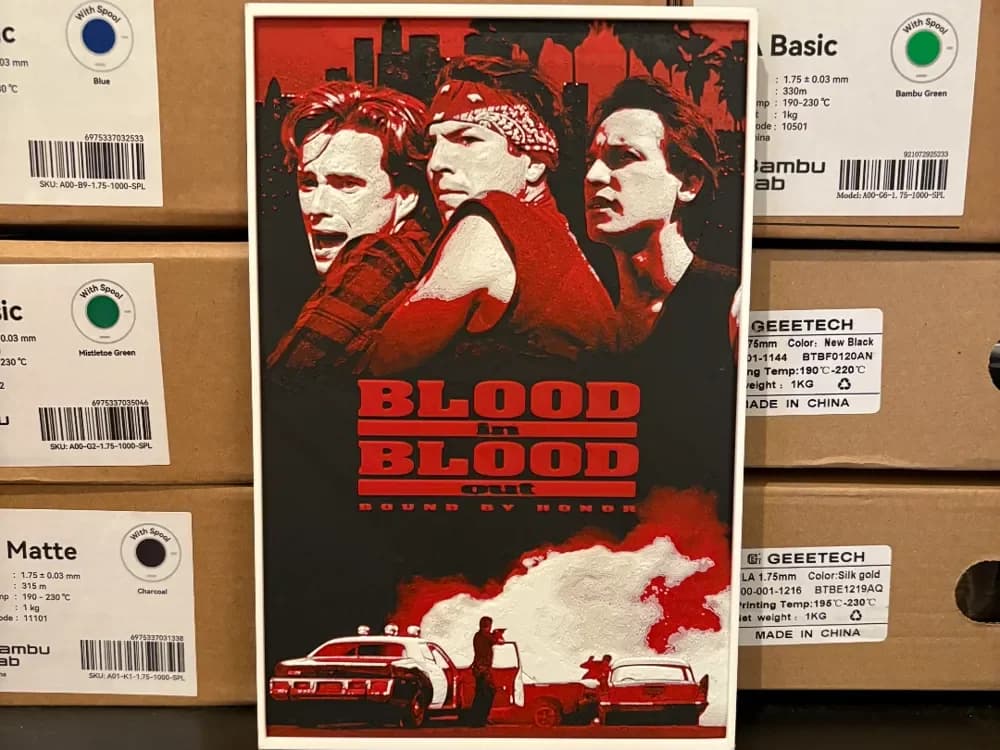 Blood In Blood Out Hueforge by Estiv HueForge model: Blood In Blood Out Hueforge by Estiv