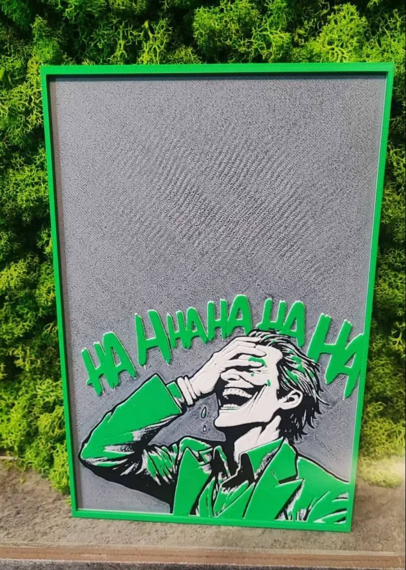 Joker Laugh by Garuda3D HueForge model: Joker Laugh by Garuda3D