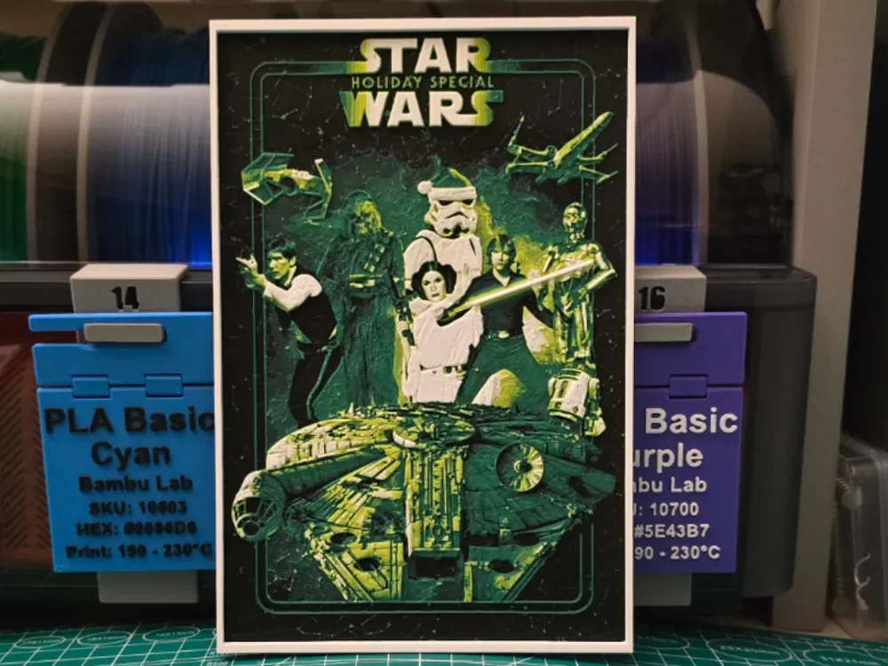 The Star Wars Holiday Special - Hueforge Art by Lumpy3D HueForge model: The Star Wars Holiday Special - Hueforge Art by Lumpy3D
