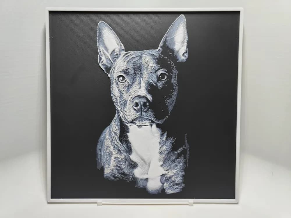 HueForge model: American Staffordshire Terrier - Hueforge by BeaN