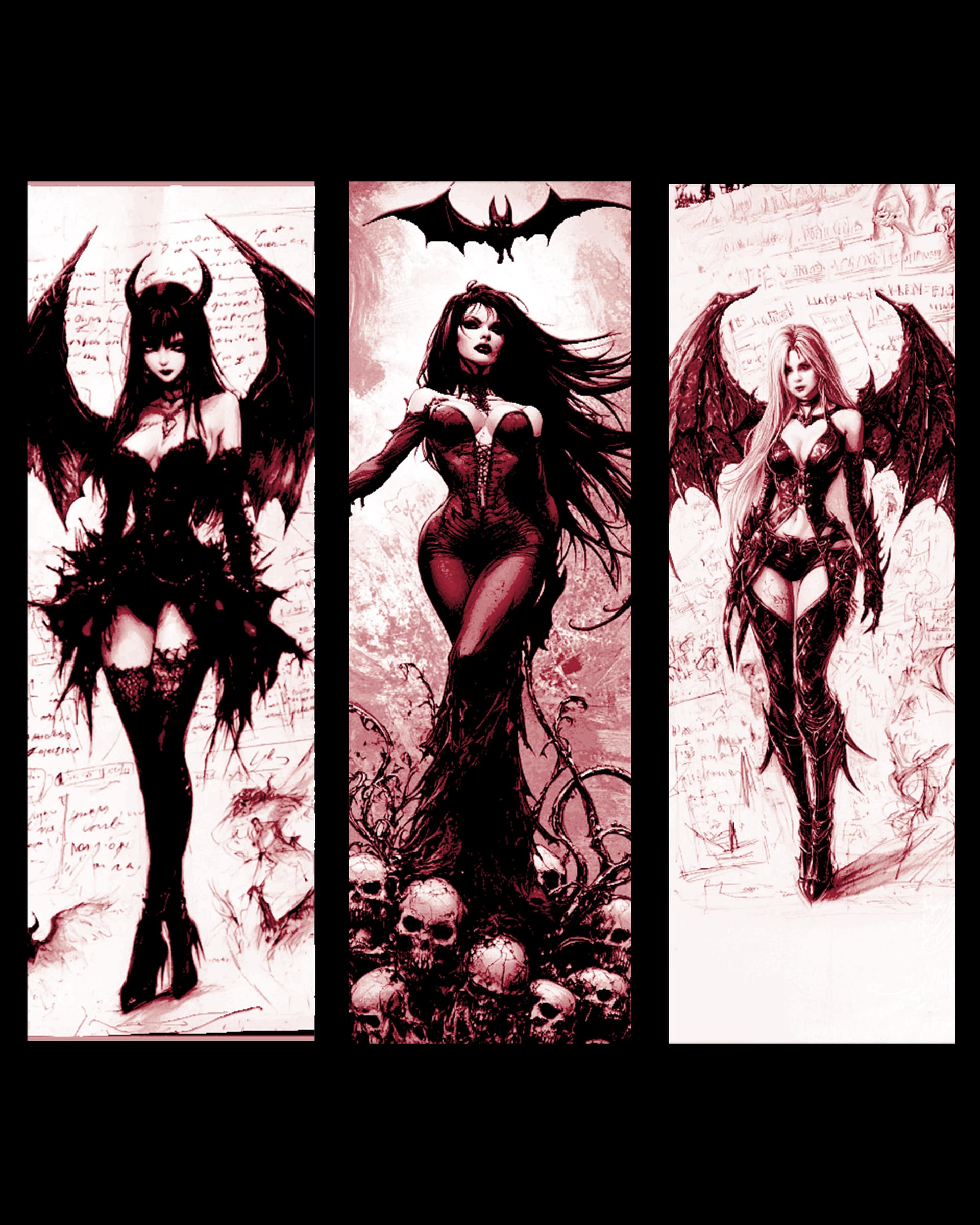 Sketches of the midnight walkers - Vampires - Set of Bookmarks Sketches of the midnight walkers - Vampires - Set of Bookmarks