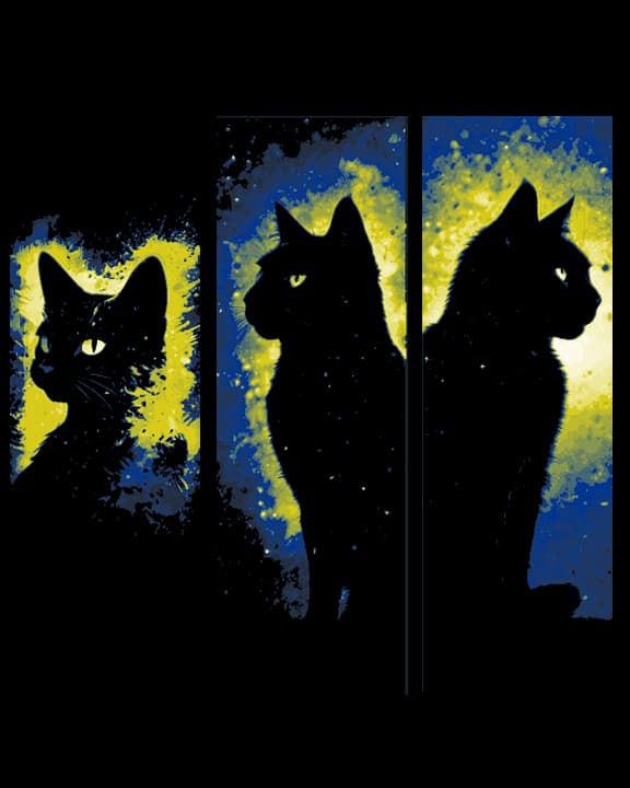 Magical Power and Mystery of the Black Cat - Set of 3 Bookmarks Magical Power and Mystery of the Black Cat - Set of 3 Bookmarks