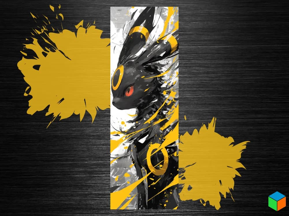 Umbreon Bookmark – Dark-Type Style & Shadow by 3D Prints By Vic HueForge model: Umbreon Bookmark – Dark-Type Style & Shadow by 3D Prints By Vic