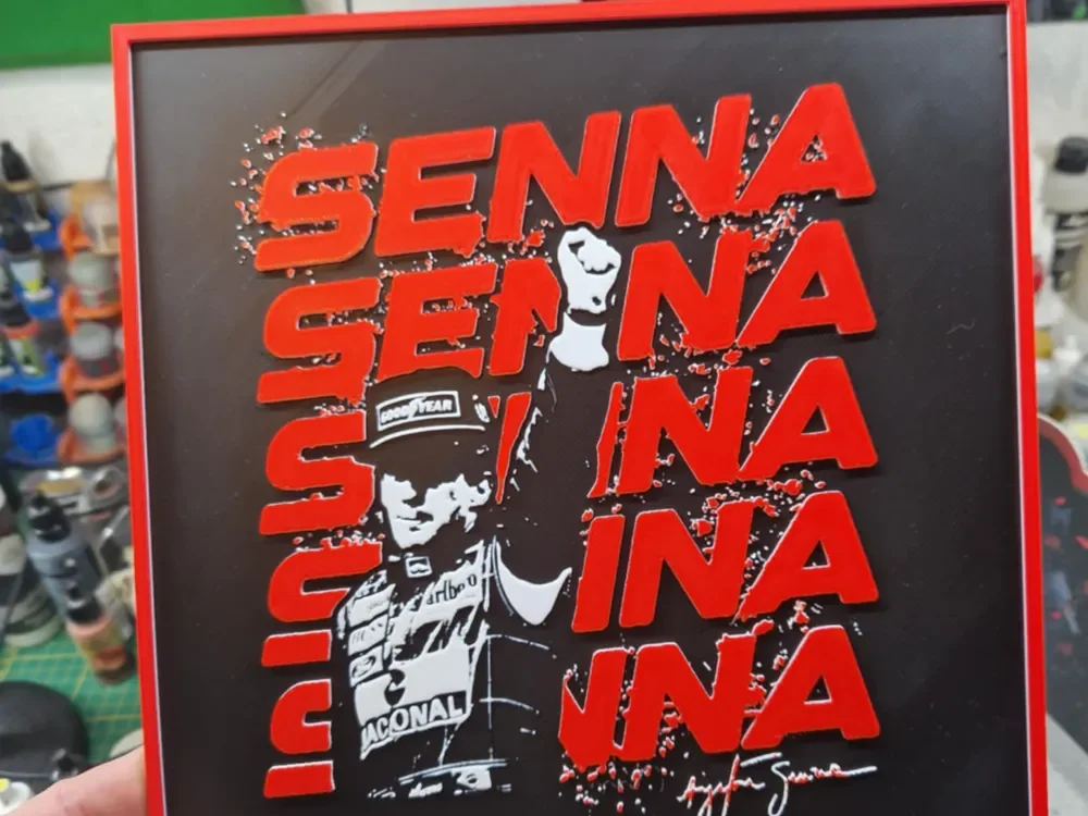 Ayrton Senna Hueforge by Dakiren HueForge model: Ayrton Senna Hueforge by Dakiren