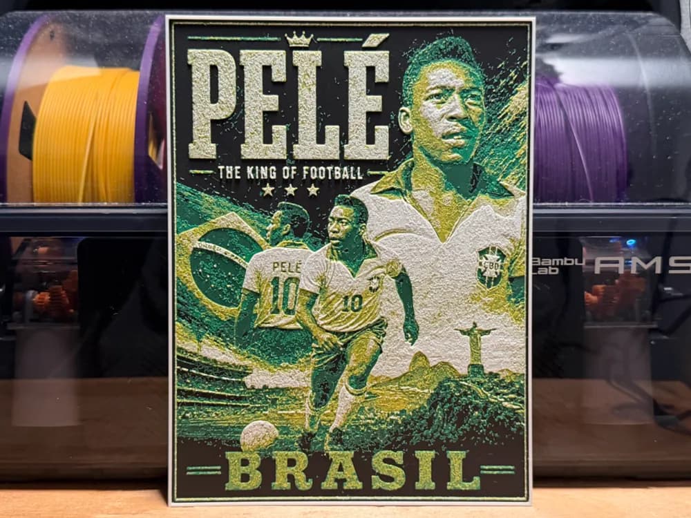 Pelé Poster HueForge Pelé Poster HueForge