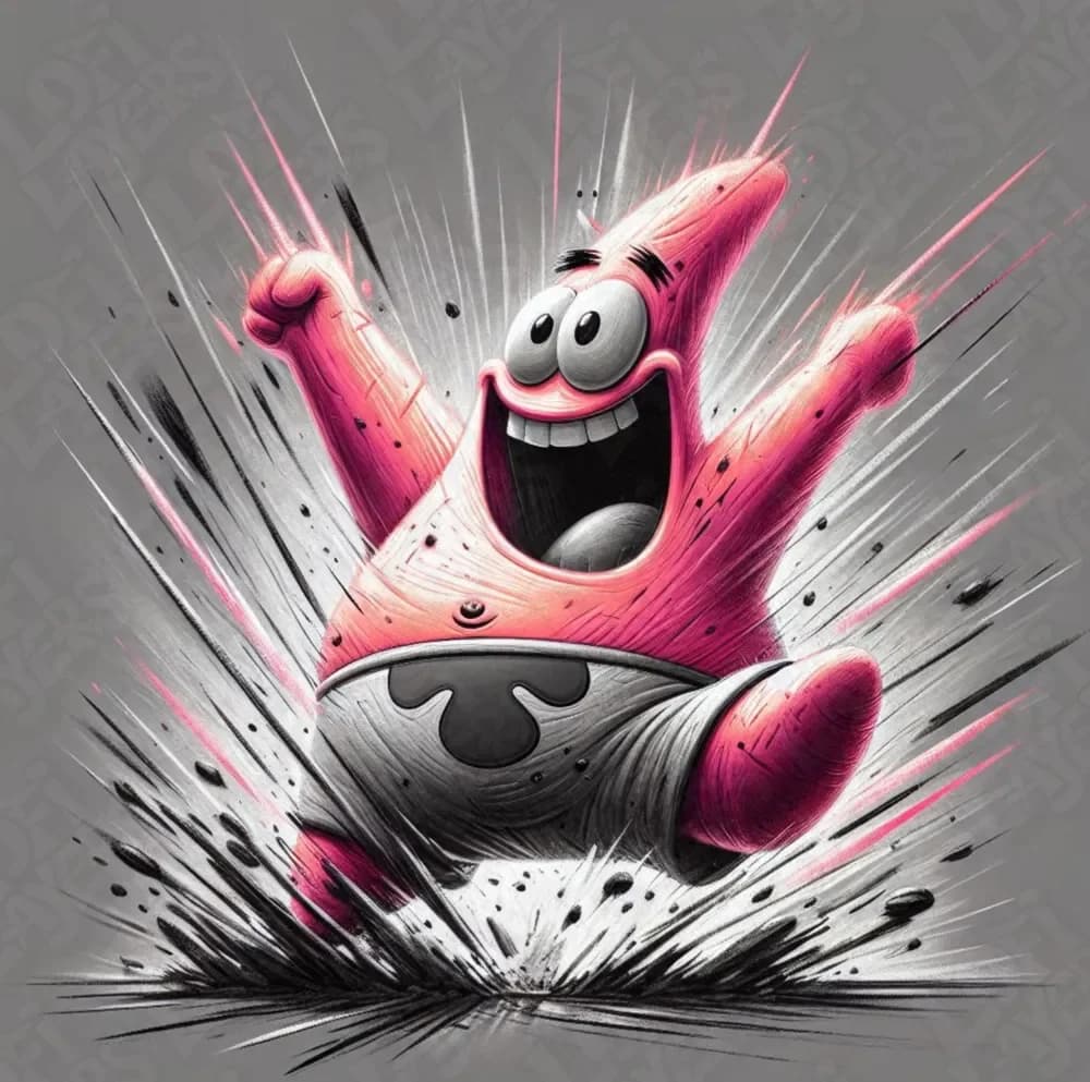 Patrick Star Hueforge by LoFi Layers HueForge model: Patrick Star Hueforge by LoFi Layers