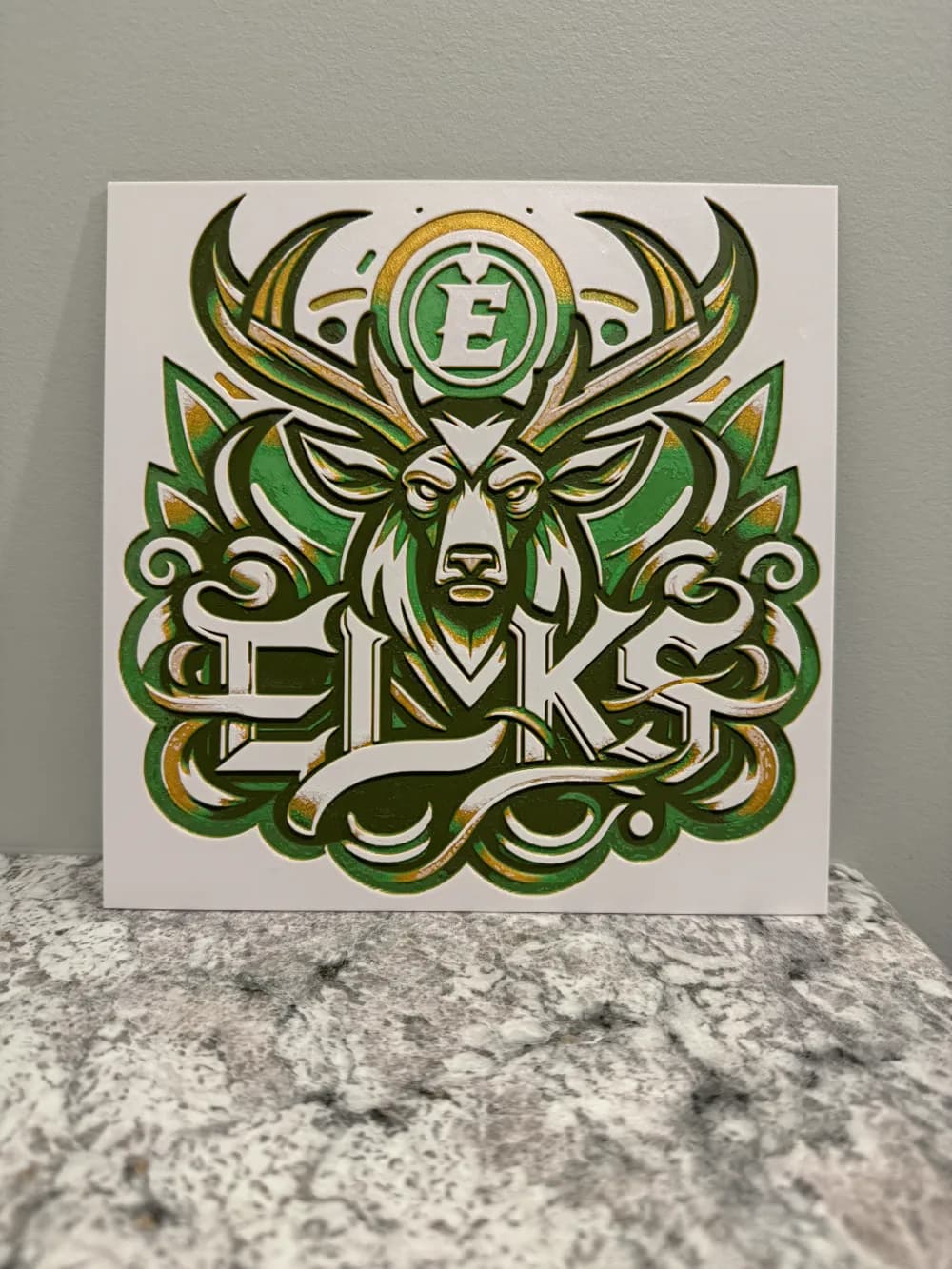 HueForge model: Edmonton Elks - Stylized Logo - 200x200 by Canadian Gamer