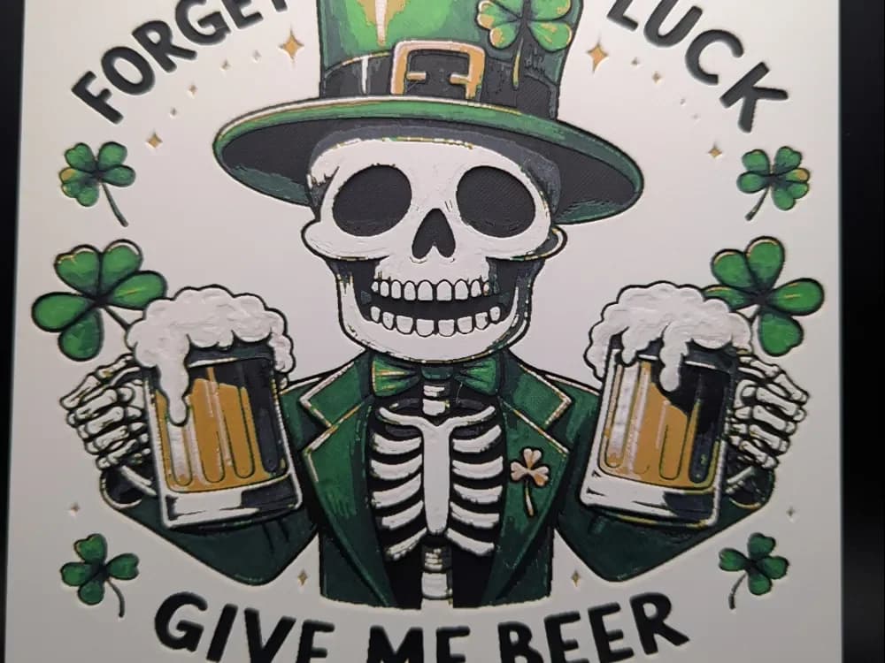 HueForge model: St. Patty's Beer Hueforgw by the_bearded_jedi