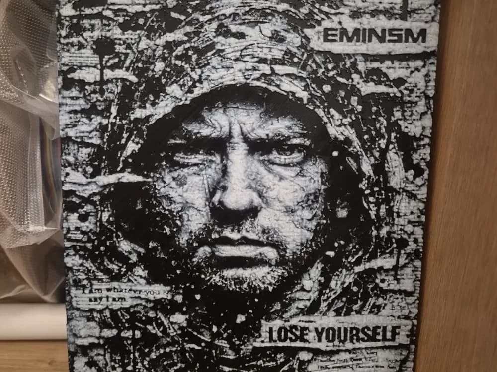 Eminem newspaper hueforge by Buntsta HueForge model: Eminem newspaper hueforge by Buntsta