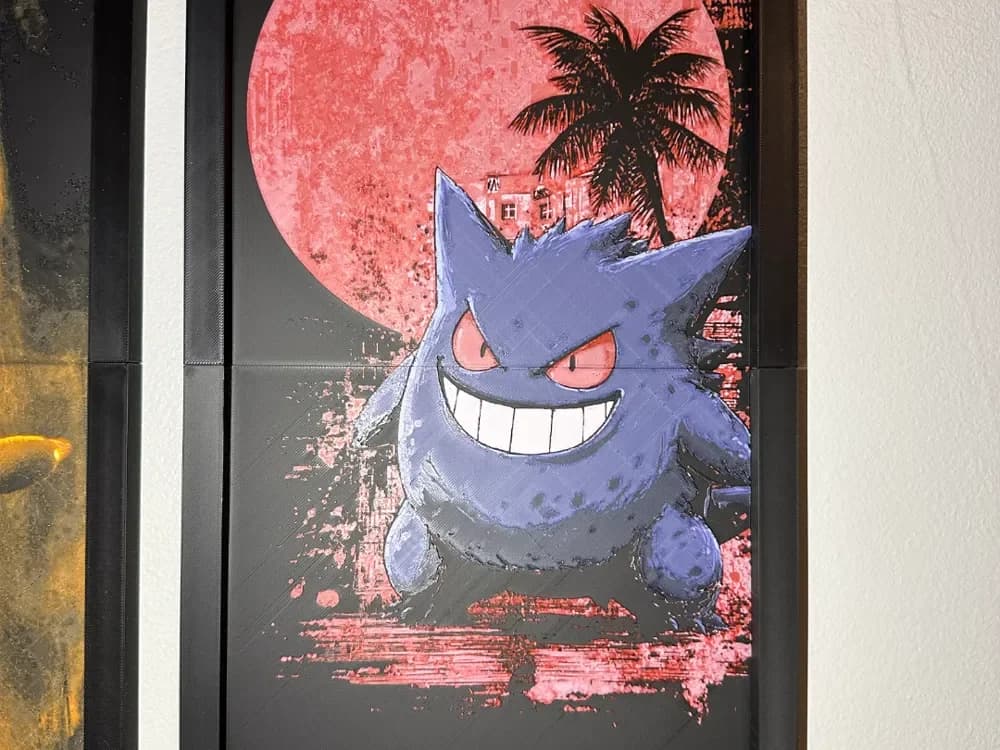 Gengar 2-piece Hueforge by Hey Ben HueForge model: Gengar 2-piece Hueforge by Hey Ben