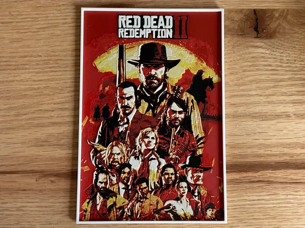Red Dead Redemption 2 Hueforge Video Game Poster Red Dead Redemption 2 Hueforge Video Game Poster